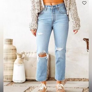 Levi 501 crop jeans womens size w26 l26 Athens Break